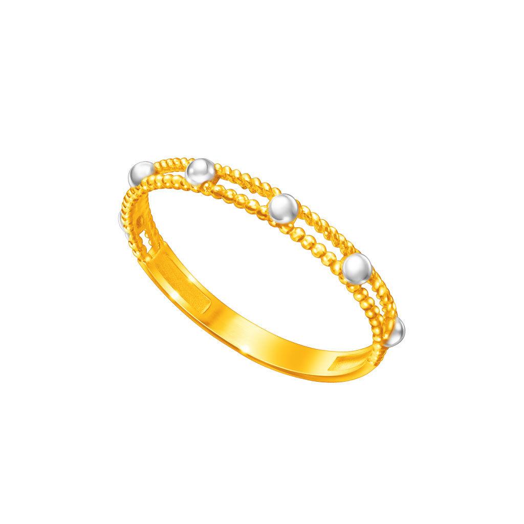 Citigems 916 Gold Bubble Ball Ring
